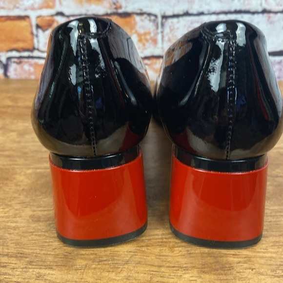 CAPELLI ROSSI Black and Red Patent Leather Block Heel Round Toe Shoes Sz EU39 - Picture 8 of 13